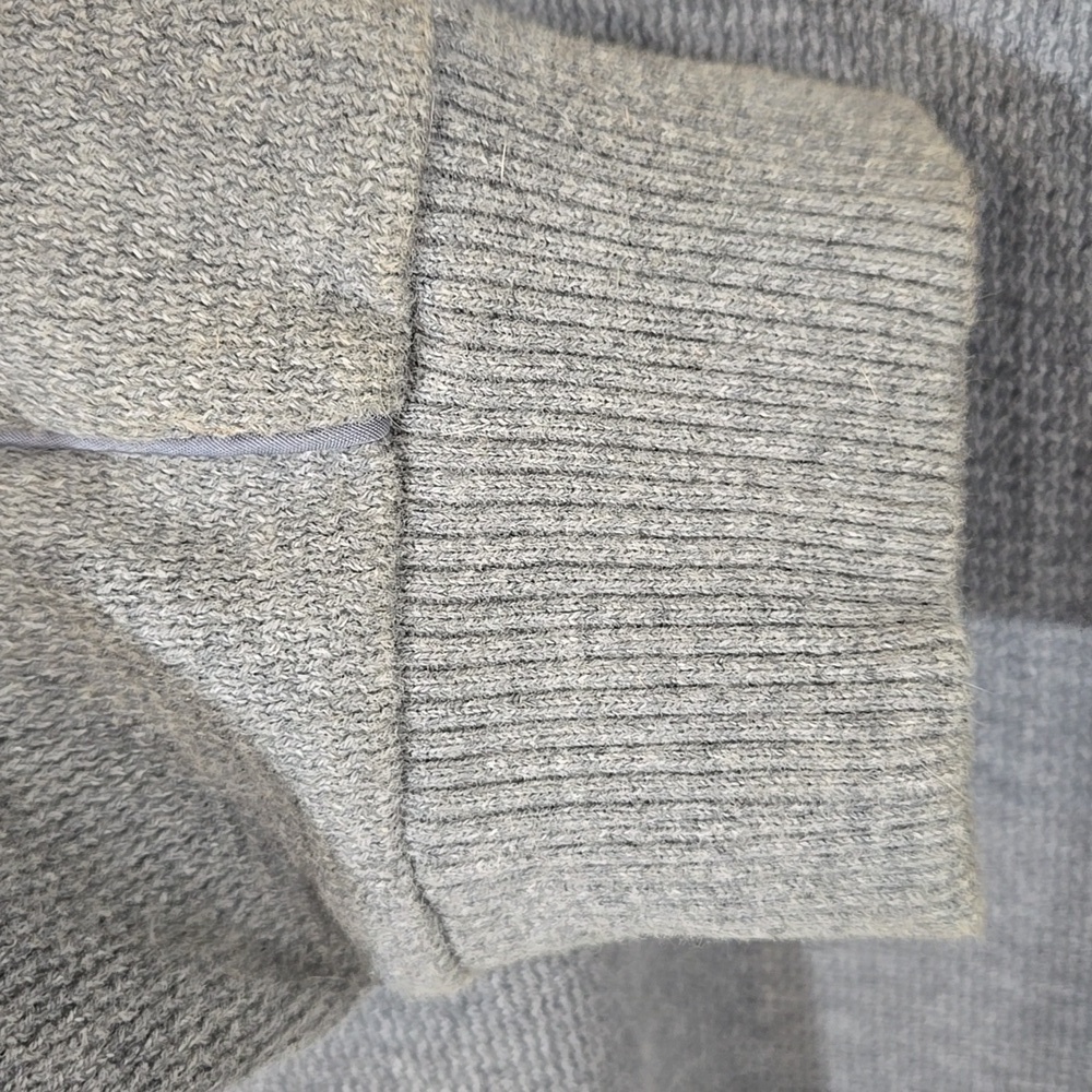 Calvin Klein Light Gray Men's Shawl Neckline Sweater Work Preppy Academia, L - Picture 8 of 10